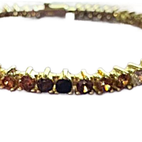 Not Your Basic Tennis Bracelet by Melinda Maria Chocolate Limited Edition *FIRM* - Picture 4 of 4